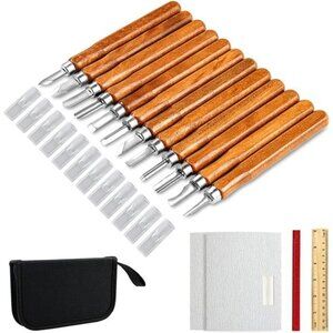 Wood Carving Knife Set - 20 PCS Hand Carving Tool Set